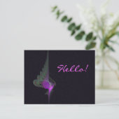 Purple Dervish Abstract Art Postkarte (Stehend Vorderseite)