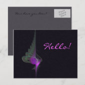 Purple Dervish Abstract Art Postkarte (Vorne/Hinten)