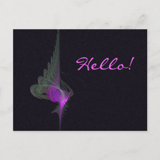 Purple Dervish Abstract Art Postkarte