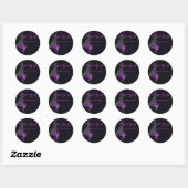 Purple Dervish Abstract Art Runder Aufkleber (Blatt)