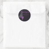Purple Dervish Abstract Art Runder Aufkleber (Tasche)