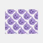 Purple Devil Emoji Fleecedecke (Vorderseite (Horizontal))