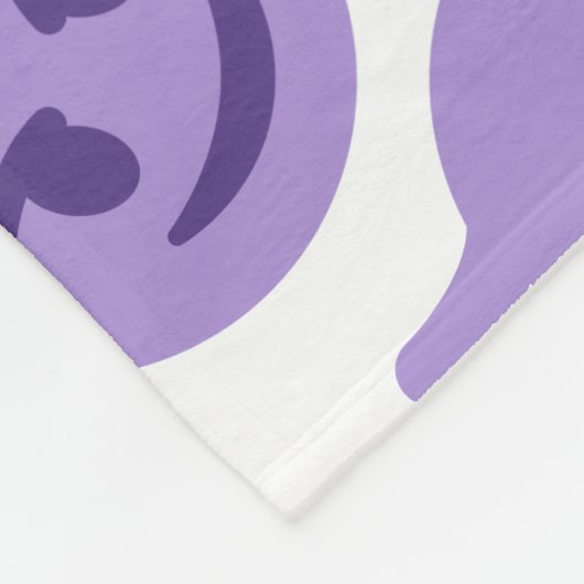 Purple Devil Emoji Fleecedecke (Ecke)
