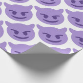 Purple Devil Emoji Geschenkpapier (Ecke)
