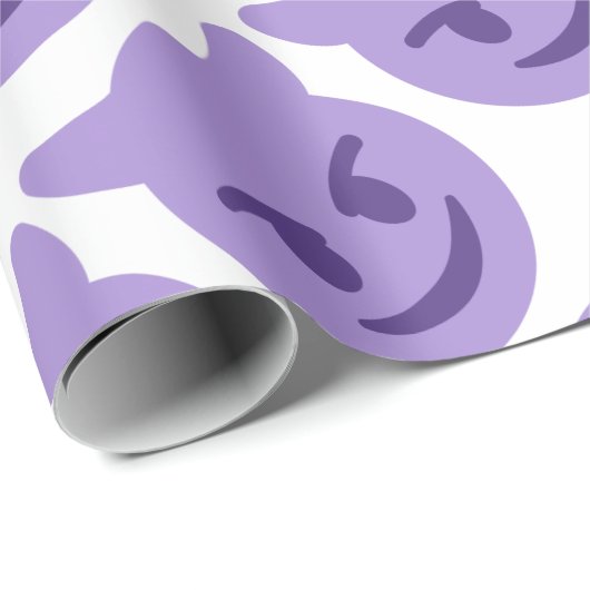 Purple Devil Emoji Geschenkpapier (Rolleneckpunkt)