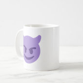 Purple Devil Emoji Kaffeetasse (Vorderseite Links)
