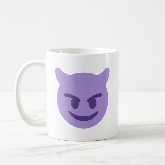 Purple Devil Emoji Kaffeetasse (Links)
