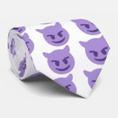 Purple Devil Emoji Krawatte (Gerollt)