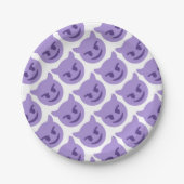 Purple Devil Emoji Pappteller (Vorderseite)