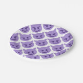 Purple Devil Emoji Pappteller (Schrägansicht)