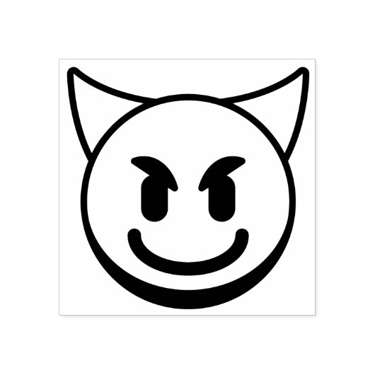 Purple Devil Emoji Rubber Stamp  Gummistempel (Prägung)