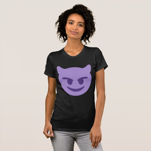 Purple Devil Emoji T-Shirt (Vorne ganz)