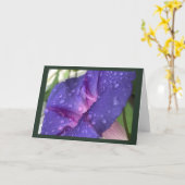 Purple Dewdrop Morning Glory Blank Karte (Gelbe Blume)
