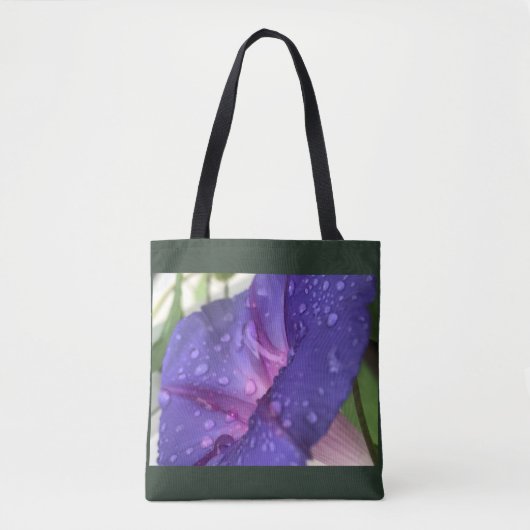 Purple Dewdrop Morning Glory  Tasche (Vorderseite)