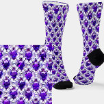 Purple Diamonds Square Cut  Socken<br><div class="desc">Purple Diamonds Square Cut  Socks - see more great sock designs in my store.</div>