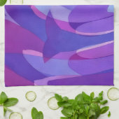 Purple Dolphin Swim Abstract Artsy Towel Geschirrtuch (Gefaltet)