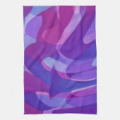 Purple Dolphin Swim Abstract Artsy Towel Geschirrtuch (Vertikal)