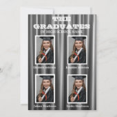 Purple double Celebration Graduation Party 4 photo Einladung (Rückseite)