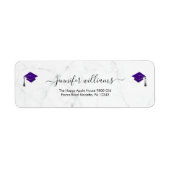 Purple Double Graduation Return Address (Vorne)