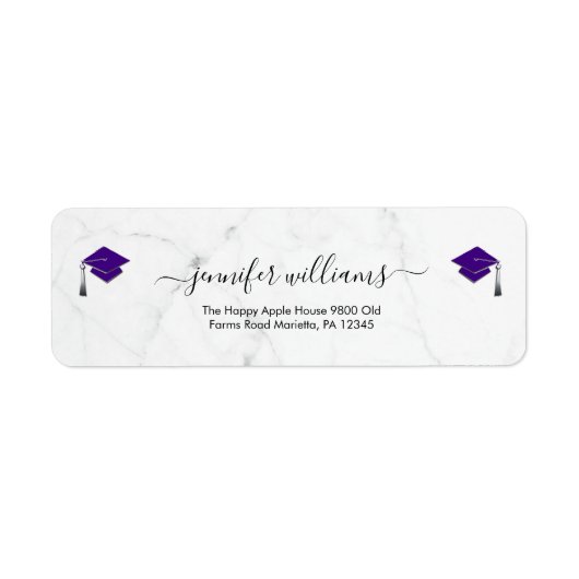 Purple Double Graduation Return Address (Vorne)