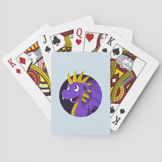 Purple dragon cartoon playing cards spielkarten (Rückseite)