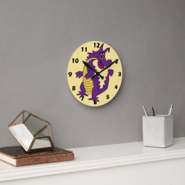 Purple Dragon Design Runde Wanduhr