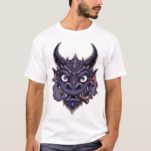 Purple Dragon Fantasy Graphic T-Shirt (Vorderseite)
