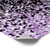 Purple Dress Faux Glitter Quinceanera Welcome Poster (Ecke)