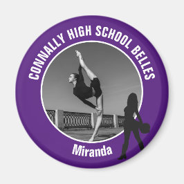 Purple Drill Team Photo High School Dancer Magnet