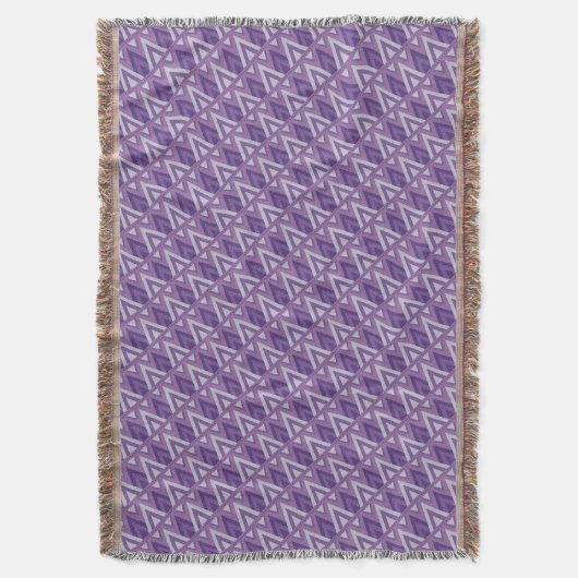 Purple Egyptain Pattern Throw Blanket Decke (Vorderseite Vertikal)