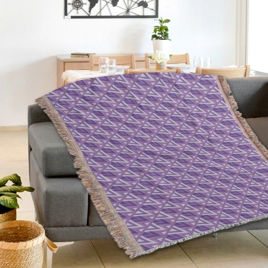 Purple Egyptain Pattern Throw Blanket Decke