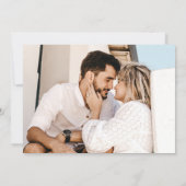 Purple Elegant Modern Script 4 Photo Wedding Save The Date (Rückseite)