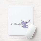 Purple Elephant Mouse Pad - Cute E-Elephant Desk M Mousepad (Mit Mouse)