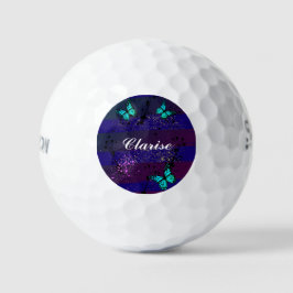 Purple Ephemera vibrant color art Golfball