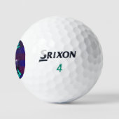 Purple Ephemera vibrant color art Golfball (Logo)