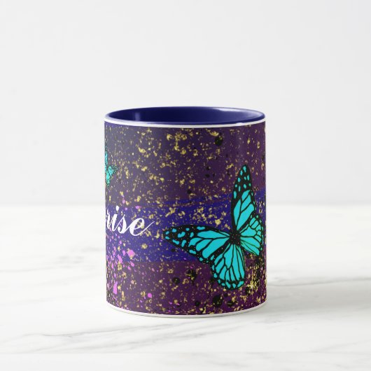 Purple Ephemera vibrant color art Tasse (Zentrum)