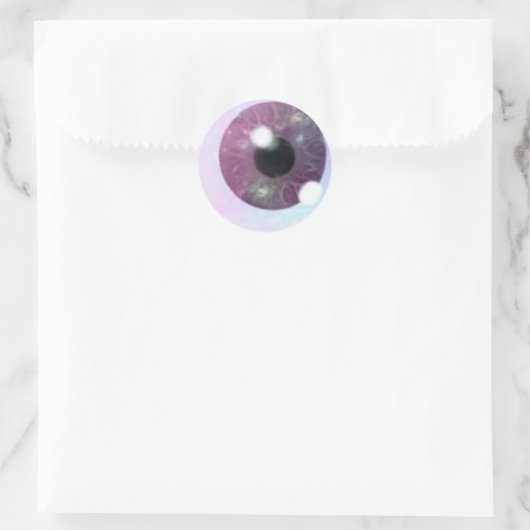 purple Eye Funny Runder Aufkleber (Tasche)