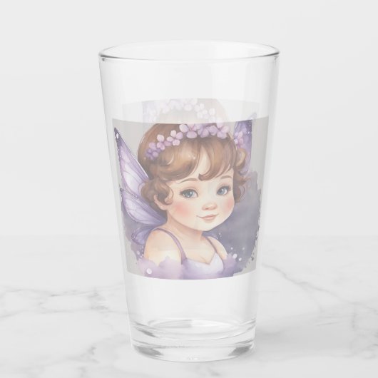 Purple fairy fantasy Glass Cup Glas (Vorderseite)