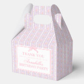 Purple Fancy Floral Birthday Party Gable Favor Geschenkschachtel (Rückseite)