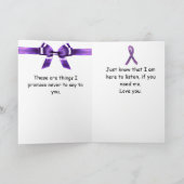 Purple Fibromyalgia "Things I Wont Say"   Card Karte (Innenseite)