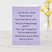 Purple Fibromyalgia "Things I Wont Say"   Card Karte (Gelbe Blume)