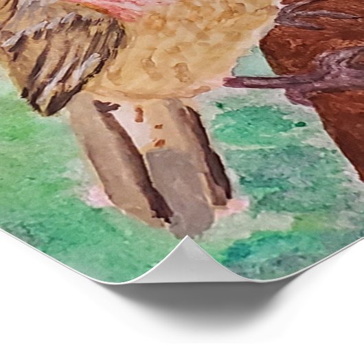 Purple Finch  Poster (Ecke)