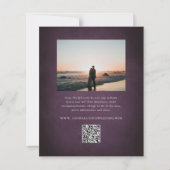 Purple Fine Art Budget Wedding Save the Date (Rückseite)