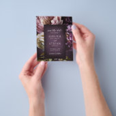 Purple Fine Art Budget Wedding Save the Date Flyer (Gruppe)