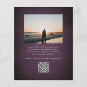 Purple Fine Art Budget Wedding Save the Date Flyer (Hinten)