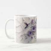 Purple Floral Add Name Hummingbird Coffee Mug Kaffeetasse (Links)