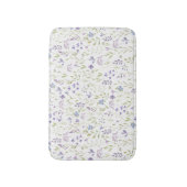 Purple Floral Bath Mat Badematte (Vorderseite Vertikal)