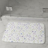 Purple Floral Bath Mat Badematte