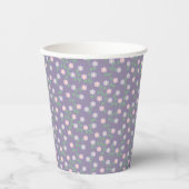 Purple Floral Birthday Pappbecher (Vorderseite)