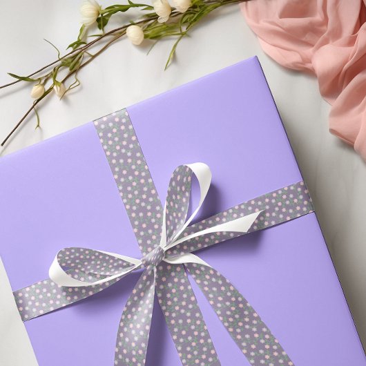 Purple Floral Birthday Satinband